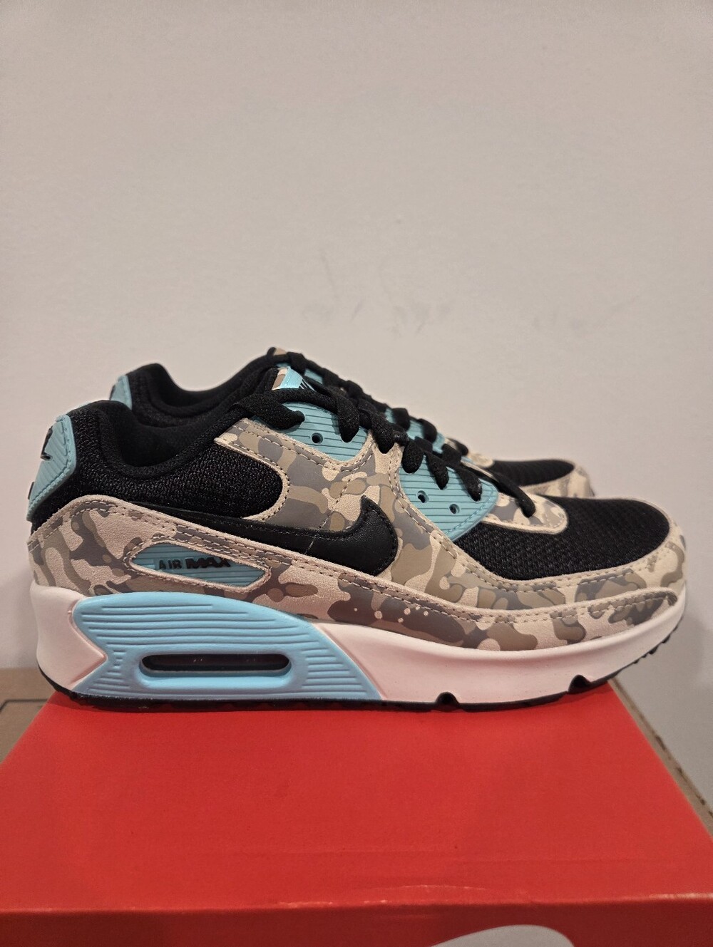 Nike Air Max 90 GS 'Camo Pack' - Aurora Green Size 6y